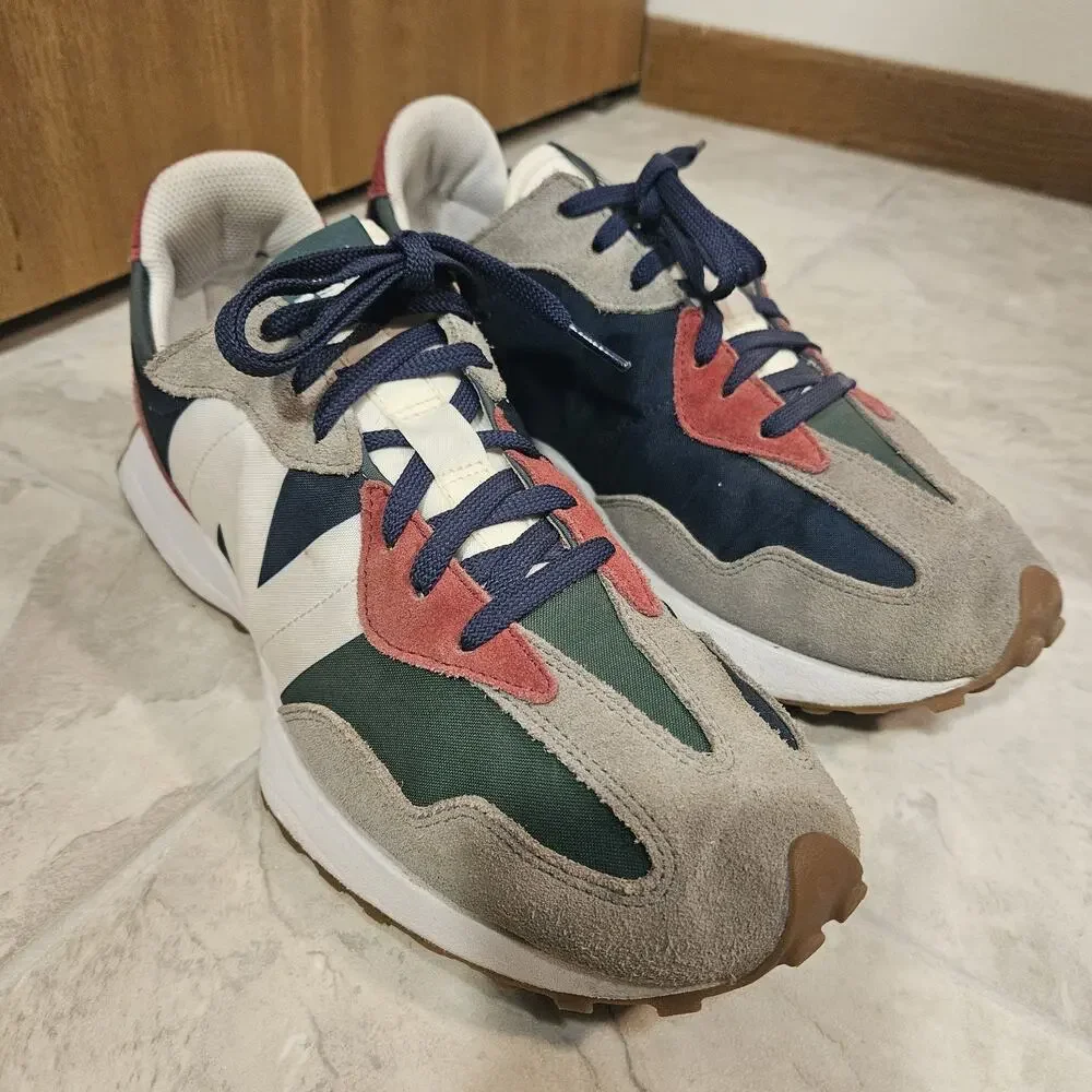 New Balance 327 Multi-Color Grey Green Red Navy MS327PWA Men’s Size 12